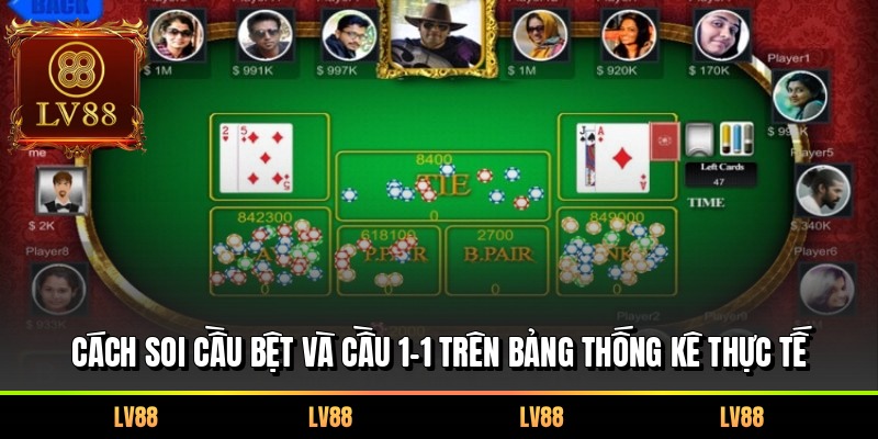 Cách soi cầu bệt và cầu 1-1 trên bảng thống kê thực tế