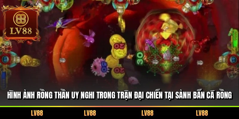 Hình ảnh Rồng Thần uy nghi trong trận đại chiến tại sảnh Bắn cá Rồng