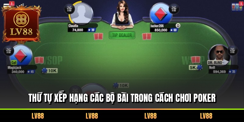 Thứ tự xếp hạng các bộ bài trong cách chơi Poker